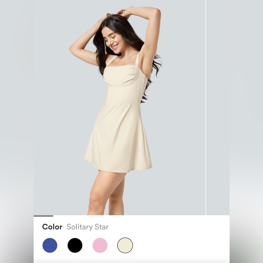 SoftlyZero™ Plush 2-in-1 Pocket Flare Mini Active Dress-Easy Peezy Edition